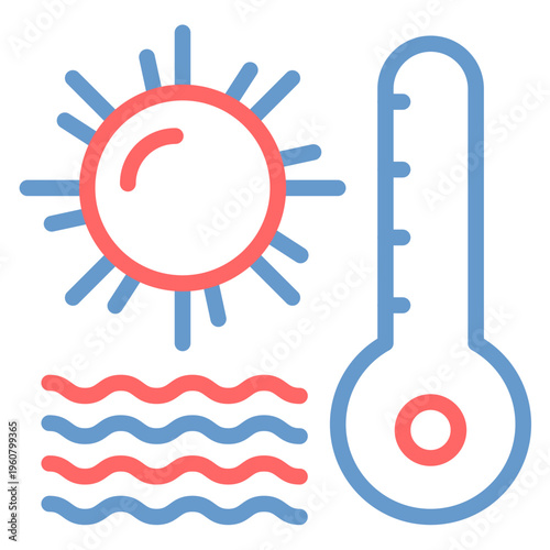 Heat Wave Vector Icon