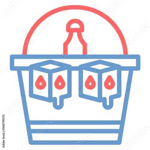 Ice Bucket Vector Icon