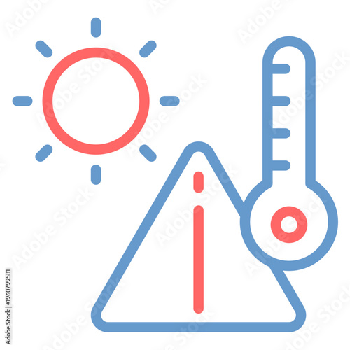 Sunburn Warning Vector Icon