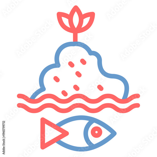 Fishing Pond Vector Icon