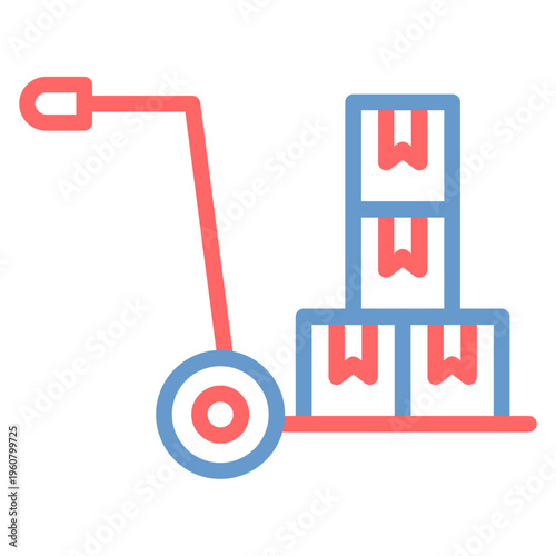 Hand Cart Vector Icon
