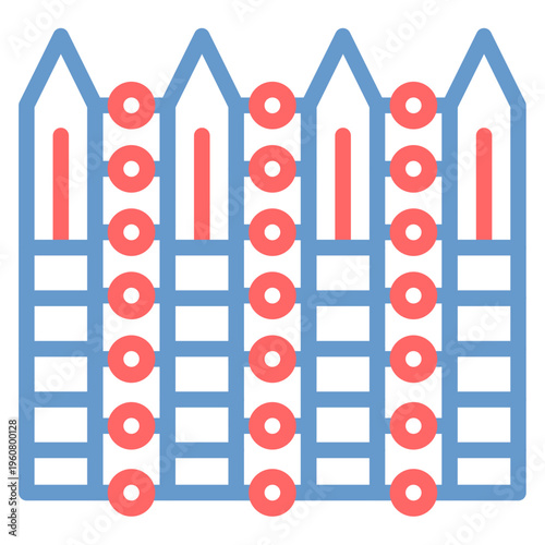 Perimeter Fence Vector Icon