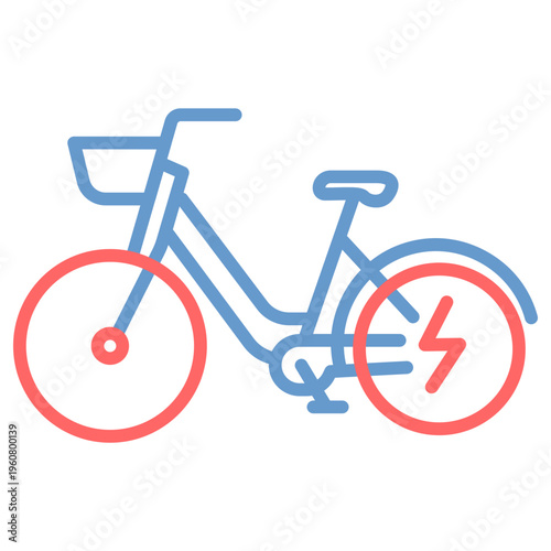 Electric Bike Share Vector Icon
