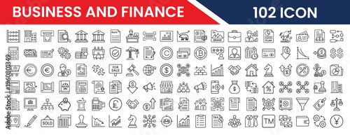 Business and Finance Icons Collection for Commercial Use and Design