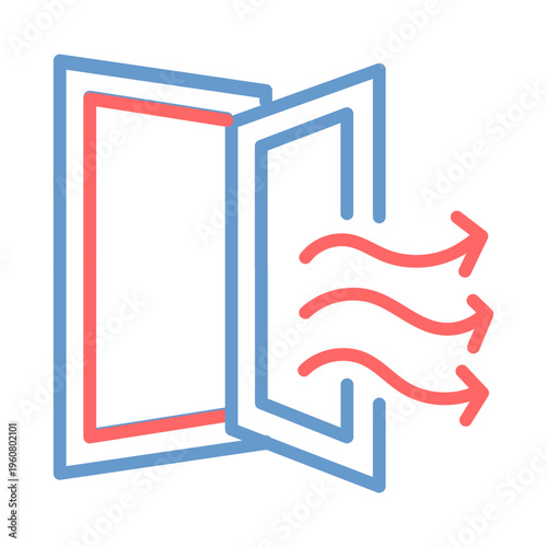 Natural Ventilation Vector Icon