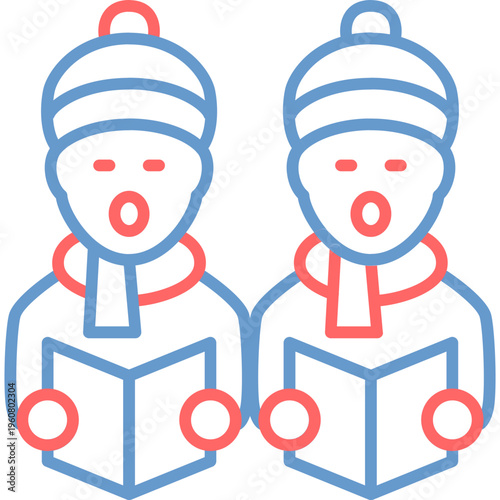 Carol Singers Vector Icon