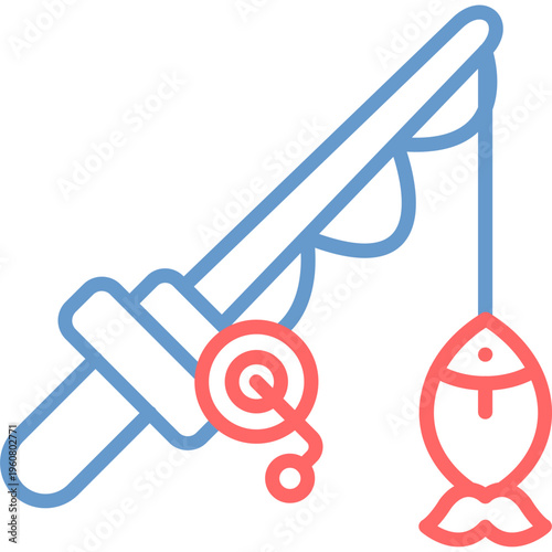 Fishing Rod Vector Icon