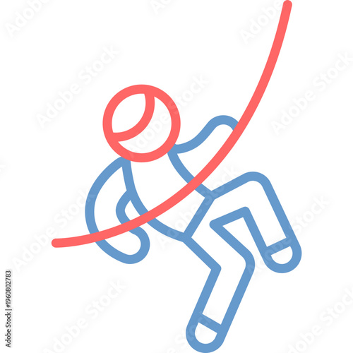 Rappelling Gear Vector Icon