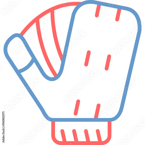 Softball Mitt Vector Icon