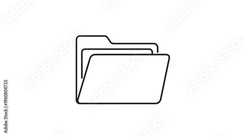 Organizational File Folder Icon Stacked for Document and Office Management