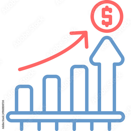 Revenue Growth Vector Icon