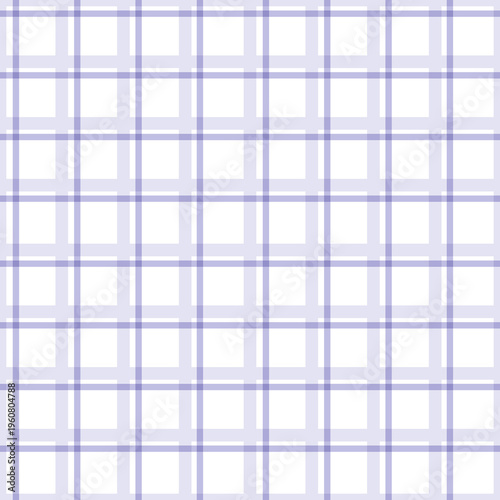 seamless lilac checkered pattern of pastel blue lines, gingham grid, hand drawn abstract geometric background, illustration for spring party, Easter event, kitchen textile decoration