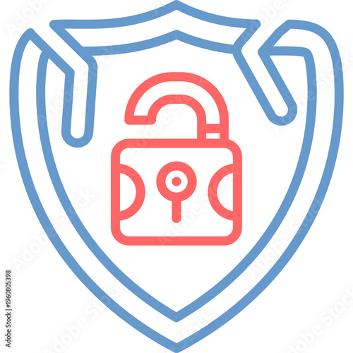 Security Breach Vector Icon
