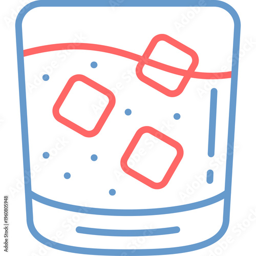 Whiskey glass Vector Icon