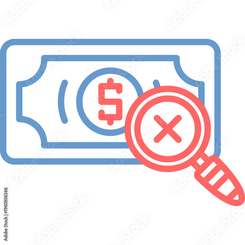 Counterfeit Bills Vector Icon