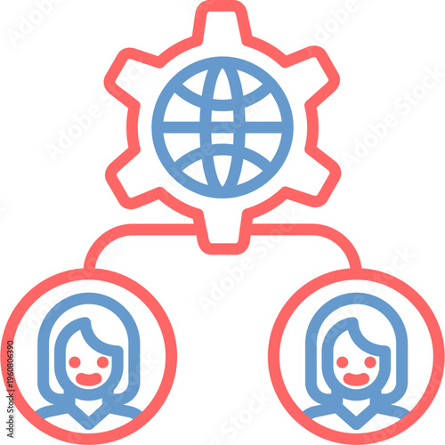 Shadowy Network Vector Icon