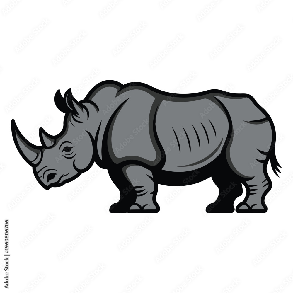 Fototapeta premium rhino vector illustration