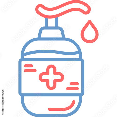 Hand Sanitizer Bottle Vector Icon