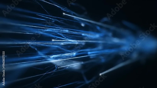 Blue light streaks on black background.