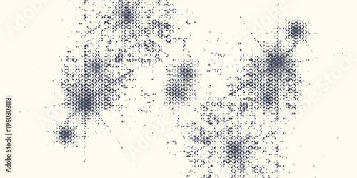 Seamless halftone triangle pattern. Random vector noise texture