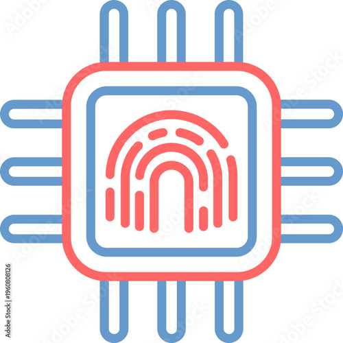 Biometric Cpu Vector Icon