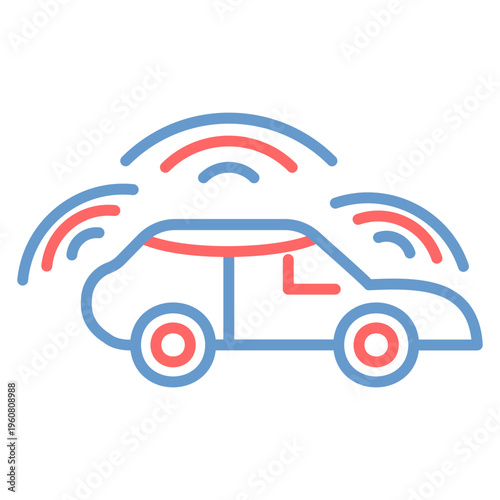 Autonomous Vehicle Vector Icon