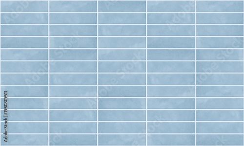 Seamless pattern. Light blue tile wall and floor texture. Horizontal tiles. Tileable background. 
