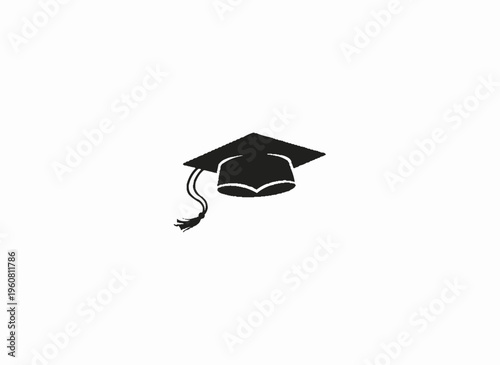 Graduation Cap Silhouette: A simple, elegant silhouette of a graduation cap, representing academic achievement and the culmination of hard work.