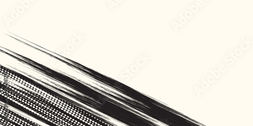 Black ink vector brush strokes . Modern Textured shape