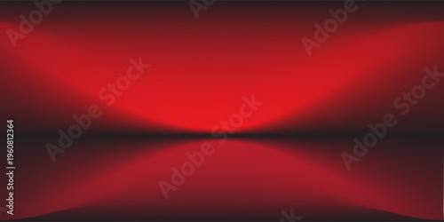 Abstract gradient podium background. Empty red 3D studio background. Clean scene for product presentation mockup template. eps 10