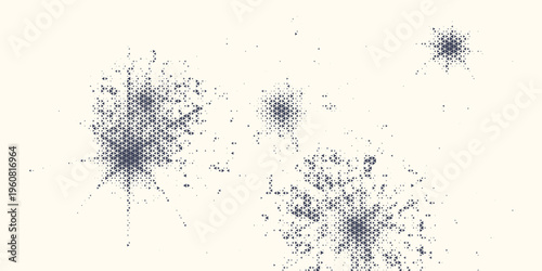 Seamless halftone triangle pattern. Random vector noise texture