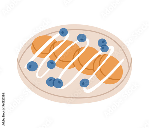 Cheesecakes with blueberries