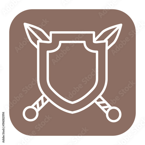 Two Swords And Shield Icon
