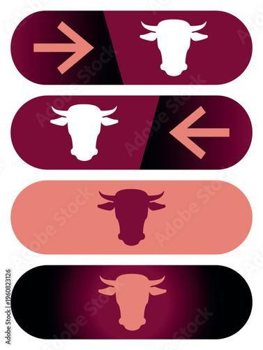 Four labels and stickers collection