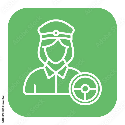 Professional Driver Female Icon