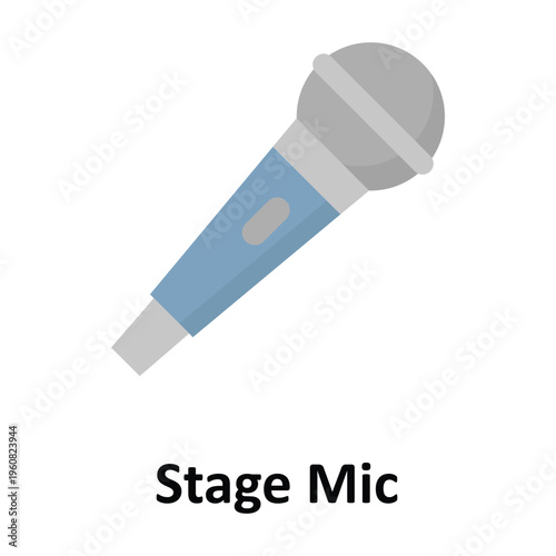 Stage Mic Vector icon which can easily modify or edit