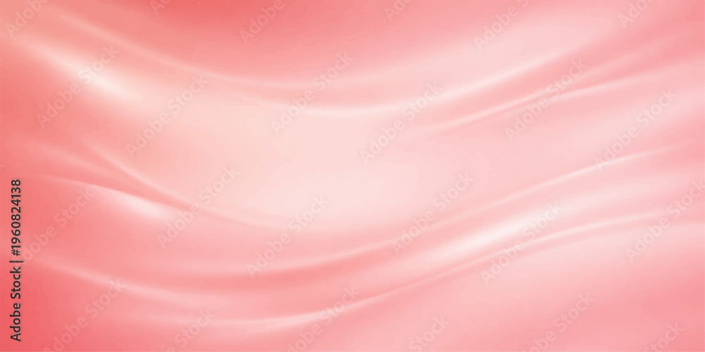 Fototapeta premium Abstract pink silk satin fabric background with smooth flowing soft waves and texture design