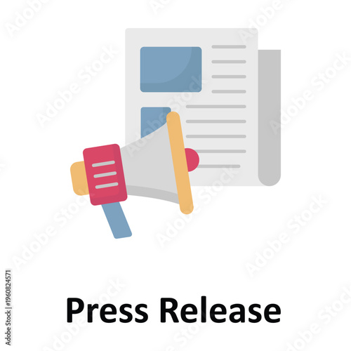 Press Release Vector icon which can easily modify or edit