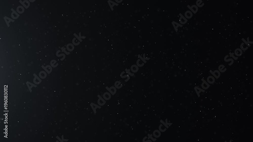 Dark starry background with subtle scattered particles, creating a calm deep space scene with minimal motion and soft cosmic atmosphere.