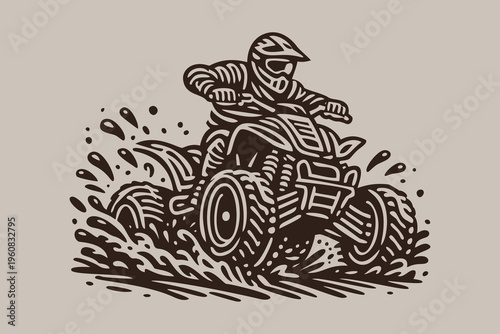 Off Road Quad Bike Racing Art