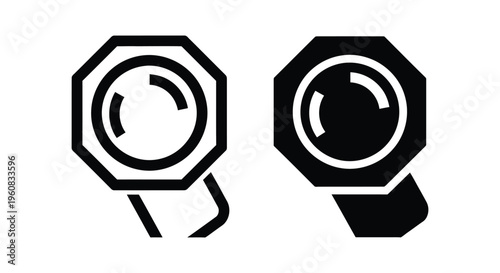 Video camera icon, camcorder sign, movie recording symbol, vector illustration