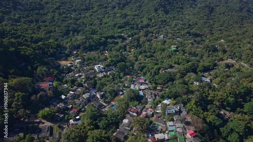 Lush Minca town in Sierra Nevada, nature, beauty, aerial view