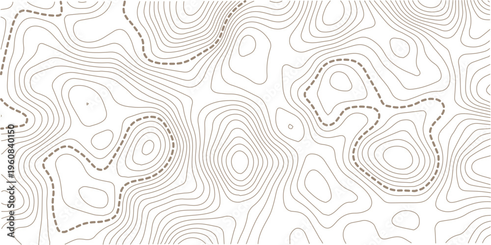 Fototapeta premium Black and white lines seamless Topographic map patterns, topography line map. Vintage outdoors style. The stylized height of the topographic map contour in lines.landscape