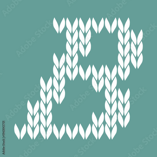 Knitted Letter B
