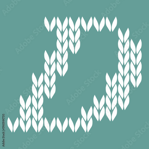 Knitted Letter D