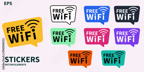 Wifi zone  free wifi sticker speech bubble