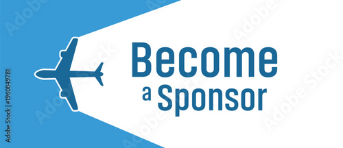 Become a Sponsor sign on white background