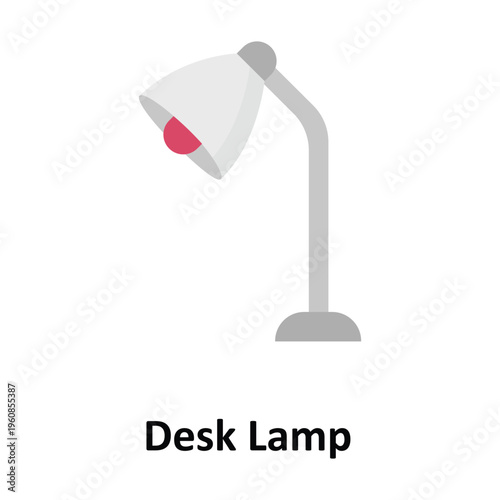 Desk Lamp Vector icon which can easily modify or edit