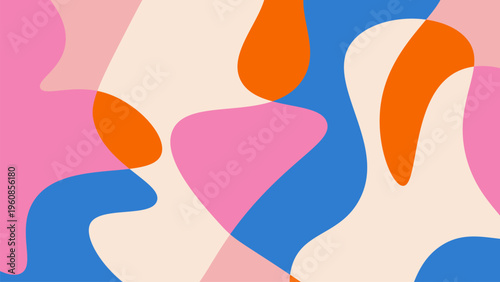 Abstract fluid background with overlapping organic shapes