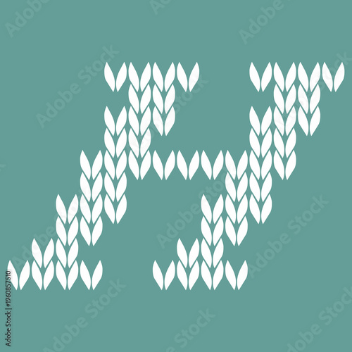 Knitted Letter H